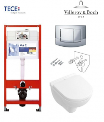 TECE Комплект инсталляции TECEbase kit (4в1) с подвесным унитазом Villeroy&Boch O.novo - фото