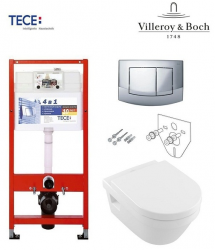 TECE Комплект инсталляции TECEbase kit (4в1) с подвесным унитазом Villeroy&Boch Omnia Architectura - фото